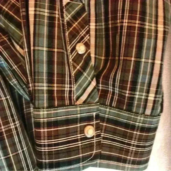 Dickies Snap Front Collar Shirt Plaid Long Sleeve Men 2X Cotton Blend like new! - Picture 5 of 9